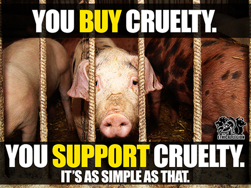 You buy cruelty, you support cruelty. It’s as simple as that.~... 2
