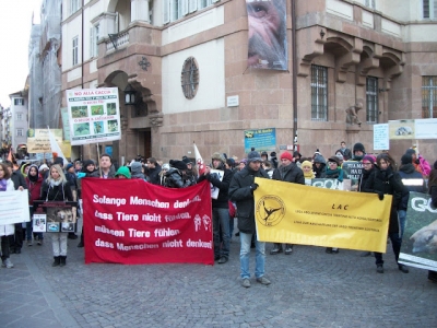 Bolzano 04.02.2012 manifestazione contro lo sfruttamento degli animali bolzano 04021012 20120205 1252380759