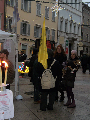 03 dicembre 2011 Trento fiaccolata per denunciare lo sterminio degli animali nel periodo natalizio (e non solo!) fiaccolata per gli ani 20130212 1644270901