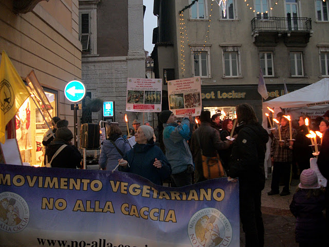 03 dicembre 2011 Trento fiaccolata per denunciare lo sterminio degli animali nel periodo natalizio (e non solo!) fiaccolata per gli ani 20130212 1992364479