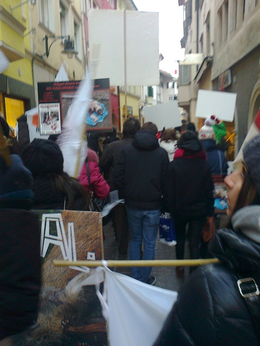 Bolzano 04.02.2012 manifestazione contro lo sfruttamento degli animali manifestazione contro lo sfruttamento degli animali 20120205 1171513199