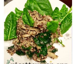 Quinoa con Spinaci e Funghi ricettevegan.org quinoa funghi e spinaci 250x212 1