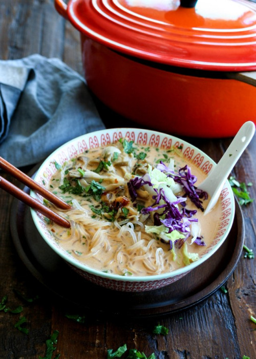 im-horngry: herbivorlicious: Mushroom Coconut Curry Noodle... tumblr odfdqfaQWa1sy5lbwo1 500 1