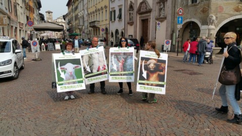 Manifestazione di protesta contro il massacro Pasquale degli agnelli e capretti 15 Aprile 2017 1